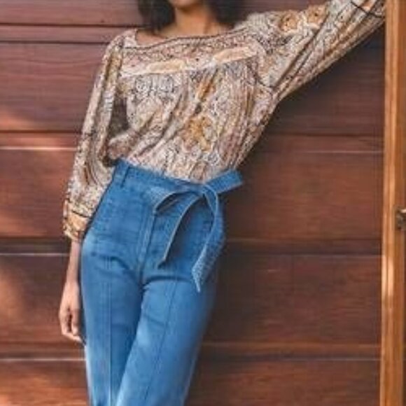 NOT FOR SALE CLEOBELLA Teagan Blouse in Kaleidoscope Multicolor Paisley - Picture 3 of 13